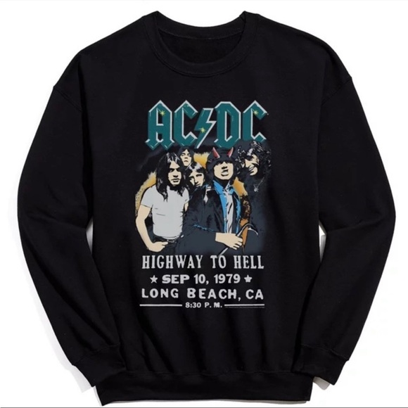 Urban Outfitters AC/DC Highway To Hell Poster Crew Neck Sweatshirt - Picture 11 of 11